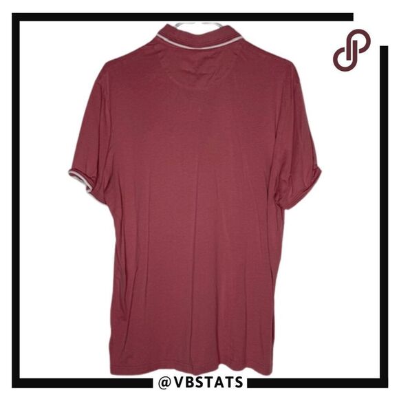 Ted Baker Men's Golf Performance Short Sleeve Polo Shirt Red Size 5 - Picture 2 of 5